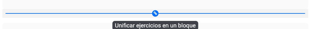 Opción para agrupar ejercicios en bloques