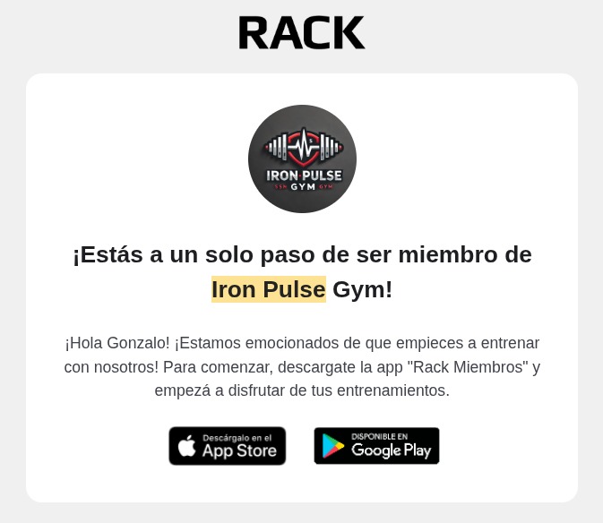 Correo electrónico de invitación