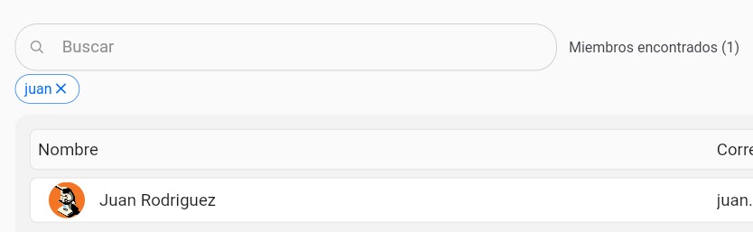 Búsqueda por palabras clave en la web app